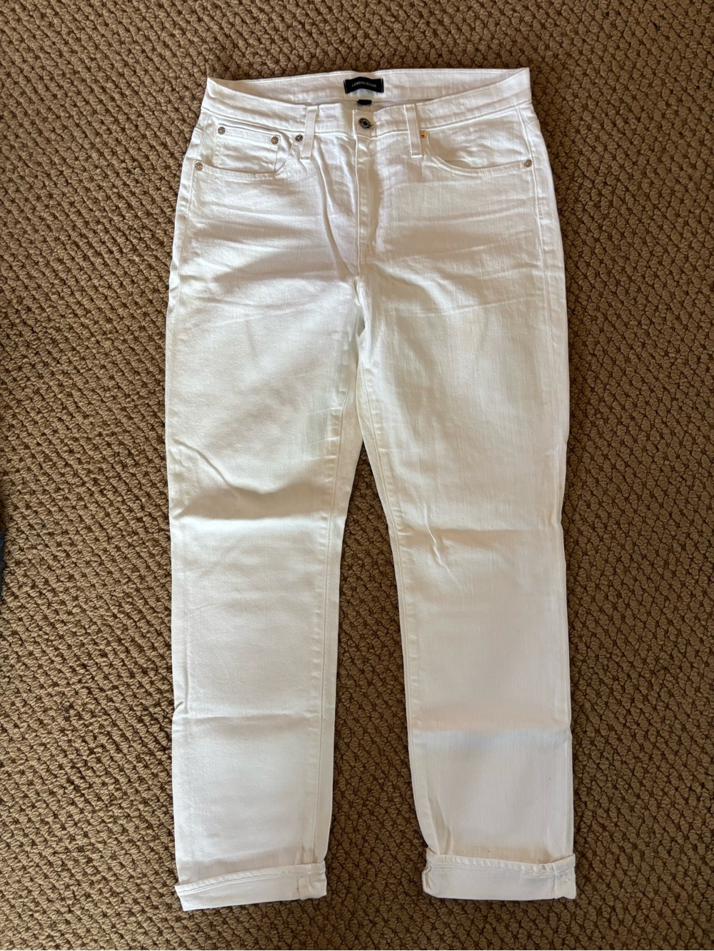 J. Crew White Slim Boyfriend Jeans 29T